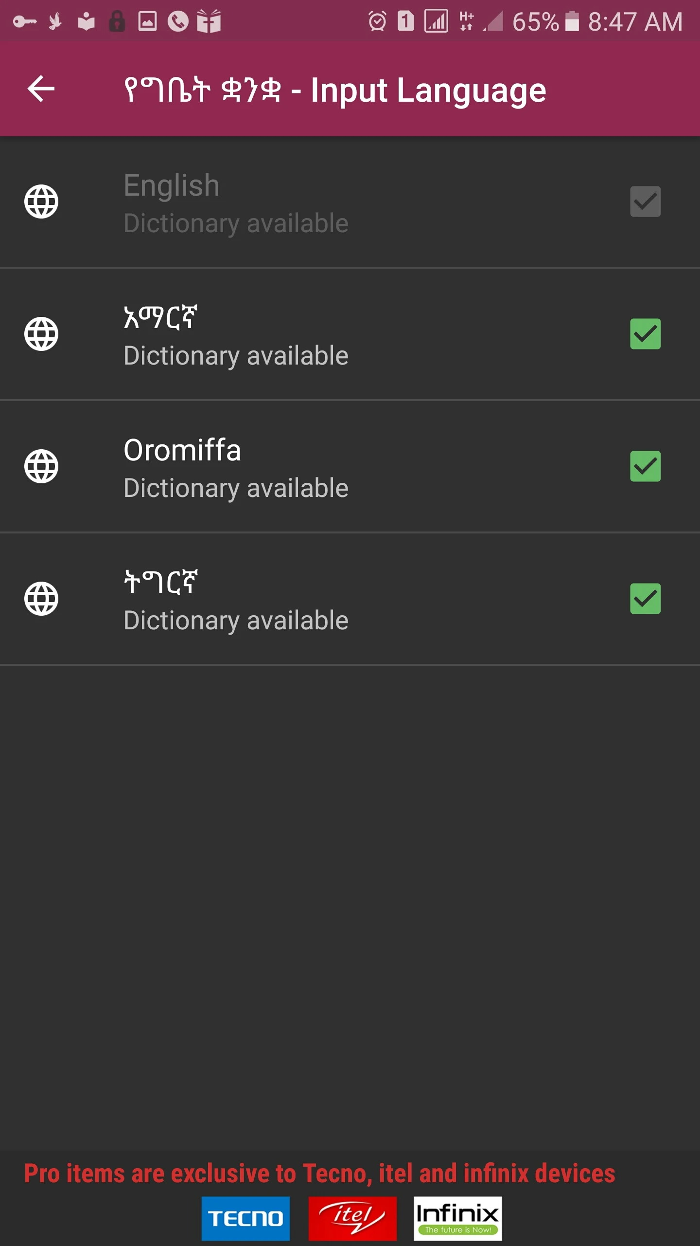 fyn ግዕዝ 2 screenshot